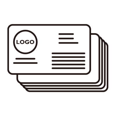 Black Colour White Card Name Card 100PCS